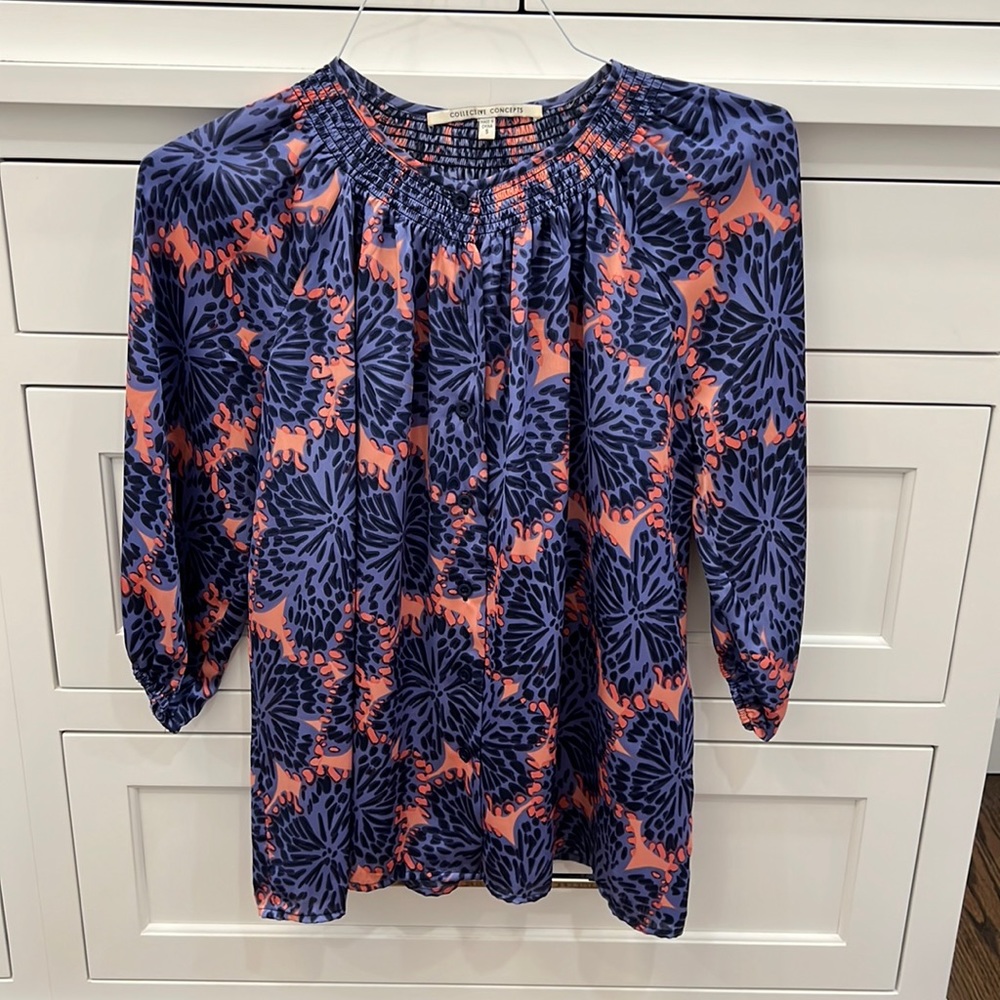 Collective concepts, purple floral top